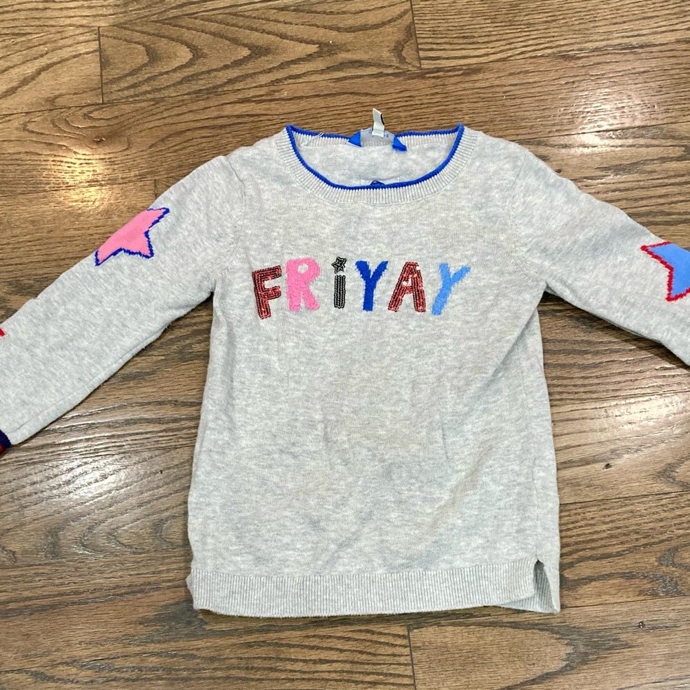 Joules Girls' 'FRIYAY' Gray Knit Sweater Top or Dress
